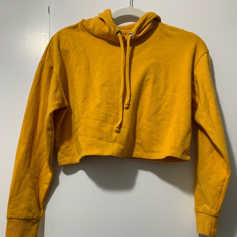 Cropped H&M mustard sweater, size XS